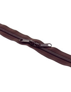 Fecho de nylon costas a costas para sacos 60 cm - Castanho escuro