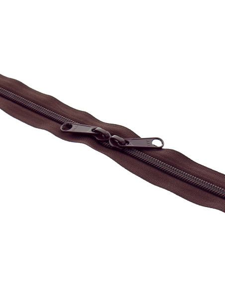 Fecho de nylon costas a costas para sacos 60 cm - Castanho escuro