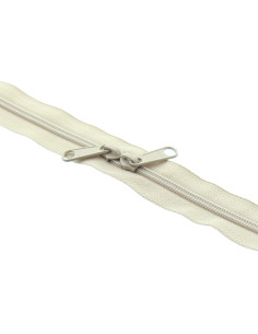Fecho de nylon costas a costas para sacos 60 cm - Bege