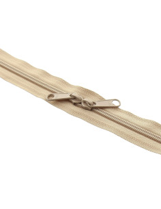 Fecho de nylon costas a costas para sacos 60 cm - Bege escuro