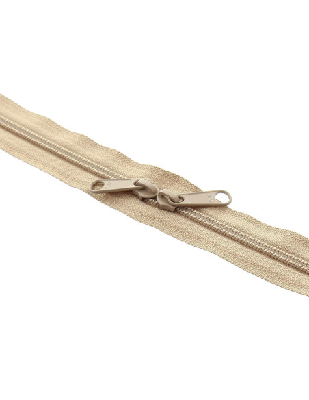 Fecho de nylon costas a costas para sacos 60 cm - Bege escuro