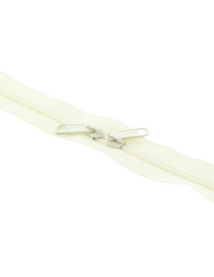 Fecho de nylon costas a costas para sacos 60 cm - Cru