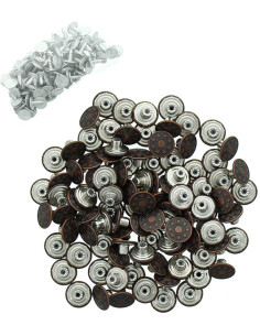 Caixa de 100 botões jeans 17mm - Cobre estrelas