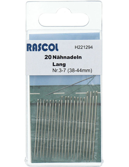 Agulhas de costura longas Rascol - Sortido 3/7