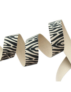 Cinta de poliéster - Zebra bege