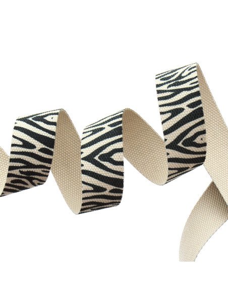 Cinta de poliéster - Zebra bege