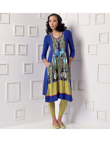 Padrão de blusa, vestido e collants - Vogue 9108