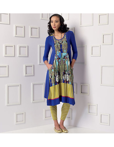 Padrão de blusa, vestido e collants - Vogue 9108