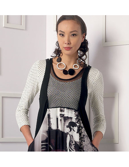 Padrão de blusa, vestido e collants - Vogue 9108