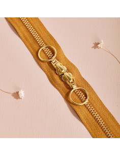 Fecho de correr duplo Gold e Ochre 40 cm - Atelier Brunette