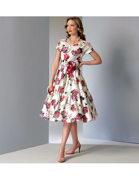 Molde de vestido e cinto - Vogue 9106