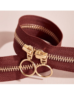 Fecho de correr duplo Gold e Rust 40 cm - Atelier Brunette 2