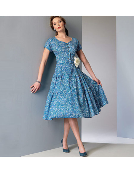 Molde de vestido e cinto - Vogue 9106