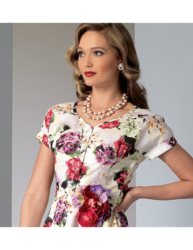 Molde de vestido e cinto - Vogue 9106