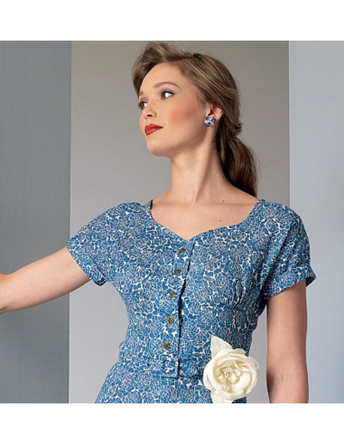 Molde de vestido e cinto - Vogue 9106