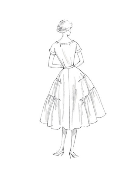 Molde de vestido e cinto - Vogue 9106