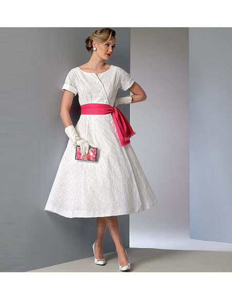 Molde de vestido e cinto - Vogue 9105