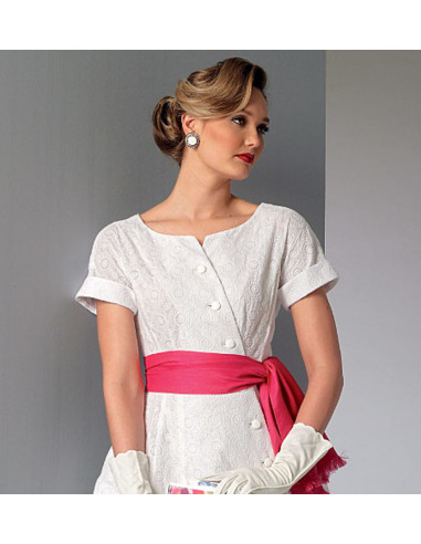 Molde de vestido e cinto - Vogue 9105