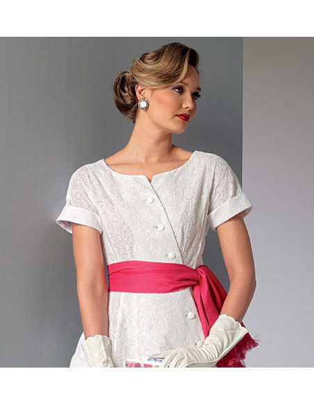Molde de vestido e cinto - Vogue 9105