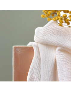 Tecido crepe Marroquino de viscose Branco Quebrado - La Maison Naïve