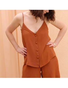 Tecido crepe marroquino de viscose Canela - La Maison Naïve 2