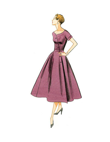 Molde de vestido e cinto - Vogue 9105