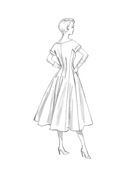 Molde de vestido e cinto - Vogue 9105