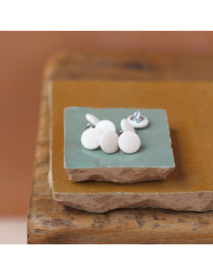 Botão coberto em pé 10 mm - Branco sujo