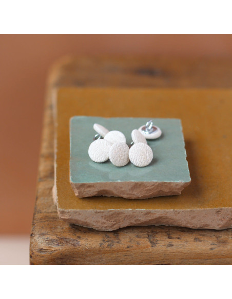 Botão coberto em pé 10 mm - Branco sujo