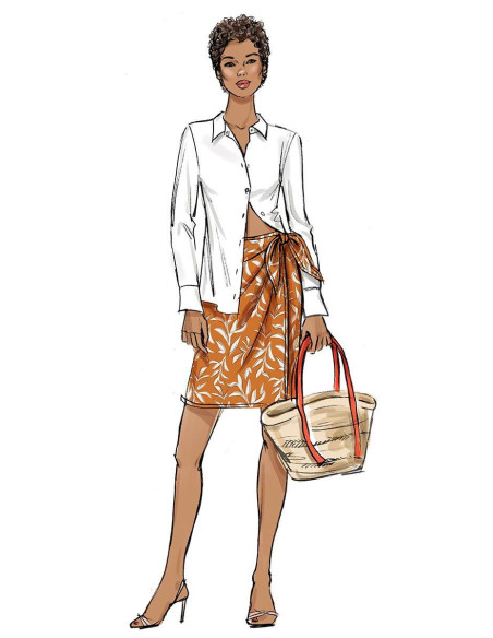 Molde de saia - Butterick 6934