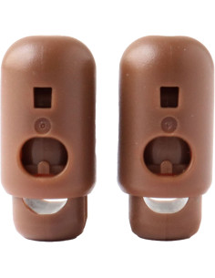 Conjunto de 2 travões de cordão YKK - Castanho