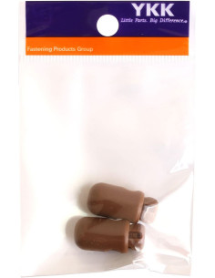 Conjunto de 2 travões de cordão YKK - Castanho 2
