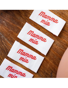 Conjunto de 5 etiquetas para costurar - Mammia mia