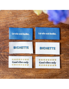 Conjunto de 6 etiquetas para costurar - Sortido Good Vibes