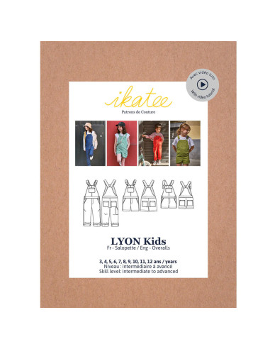 Padrão de macacão Lyon kids - Ikatee