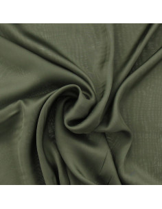 Tecido de cetim de viscose - Verde militar