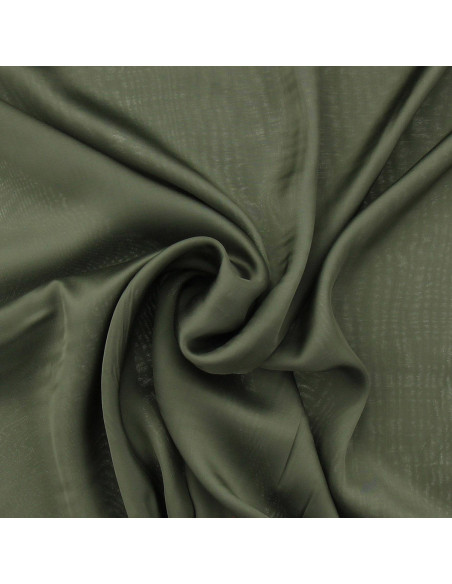 Tecido de cetim de viscose - Verde militar
