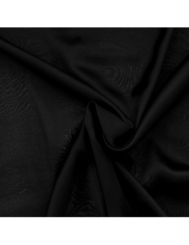 Tecido de cetim de viscose - Preto
