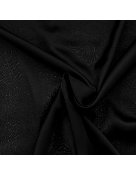 Tecido de cetim de viscose - Preto