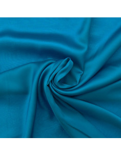 Tecido de cetim de viscose - Azul