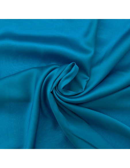 Tecido de cetim de viscose - Azul