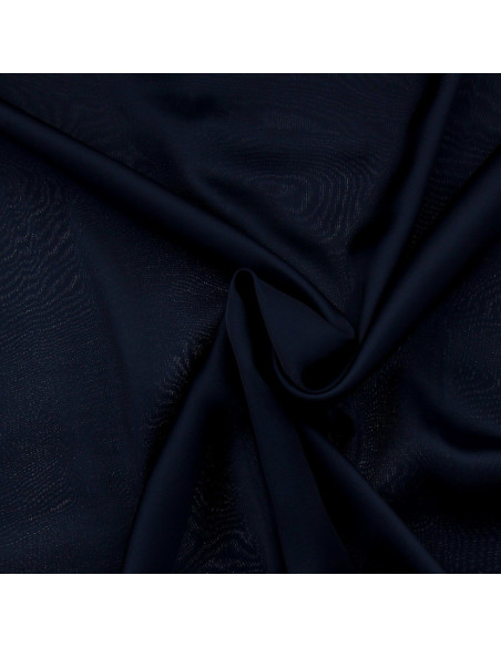 Tecido de cetim de viscose - Azul marinho