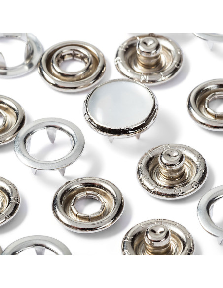 Caixa de 6 botões de pressão de jersey Nacarado com ferramenta 12 mm