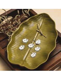 Conjunto de 6 marcadores de malhas ovelhas Lantern Moon