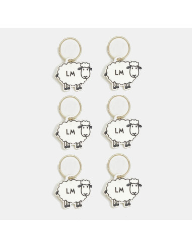 Conjunto de 6 marcadores de malhas ovelhas Lantern Moon