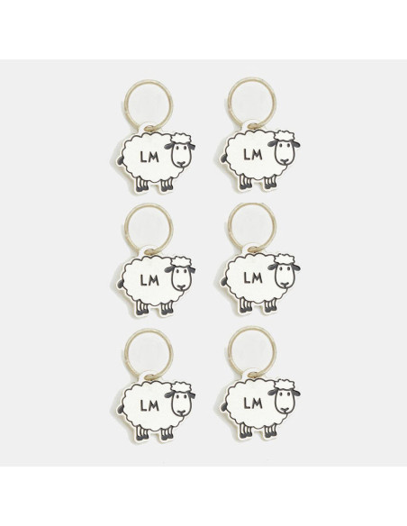 Conjunto de 6 marcadores de malhas ovelhas Lantern Moon