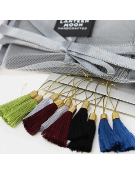 Conjunto de 10 marcadores de malhas pompons Lantern Moon