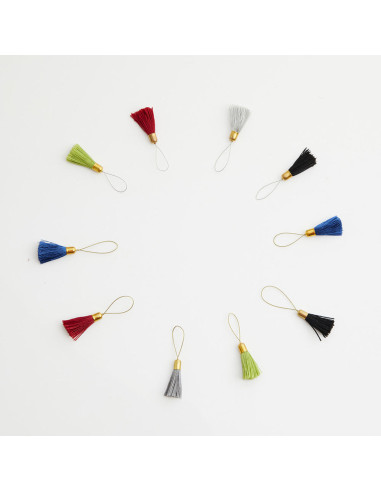 Conjunto de 10 marcadores de malhas pompons Lantern Moon