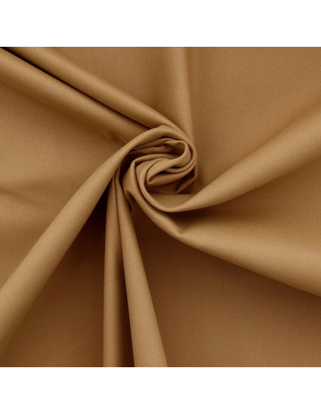 Tecido gabardine de algodão stretch - Bege dourado