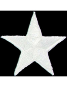 Emblema termocolante estrela branca